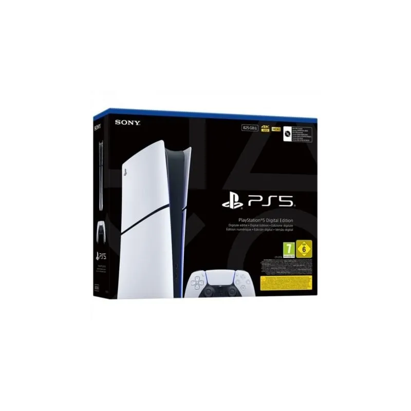 Consola Sony Playstation 5 - PS5 Slim Digital 825GB- Incluye Mando Dual Sense- Chassis E