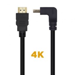 Cable HDMI 2-0 4K Aisens A120-0456- HDMI Macho - HDMI Macho- 1m- Negro