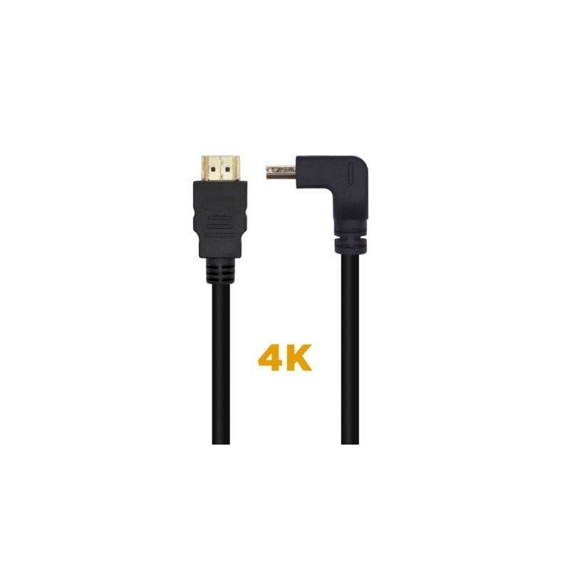 Cable HDMI 2-0 4K Aisens A120-0456- HDMI Macho - HDMI Macho- 1m- Negro