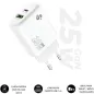 Cargador de Pared GaN Subblim 25W Charger USB C+A- 1xUSB Tipo-C- 1xUSB- 25W
