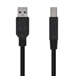 Cable USB 3-0 Impresora Aisens A105-0444- USB Tipo-B Macho - USB Macho- 2m- Negro