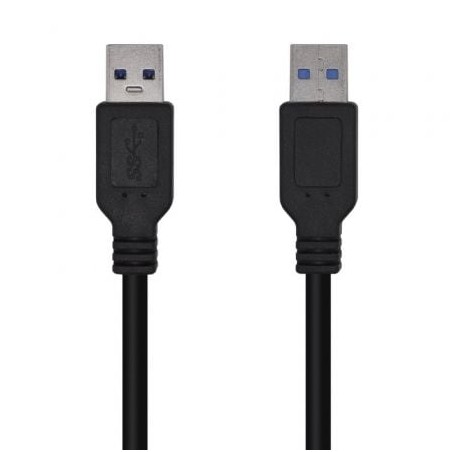 Cable USB 3-0 Aisens A105-0446- USB Macho - USB Macho- 1m- Negro