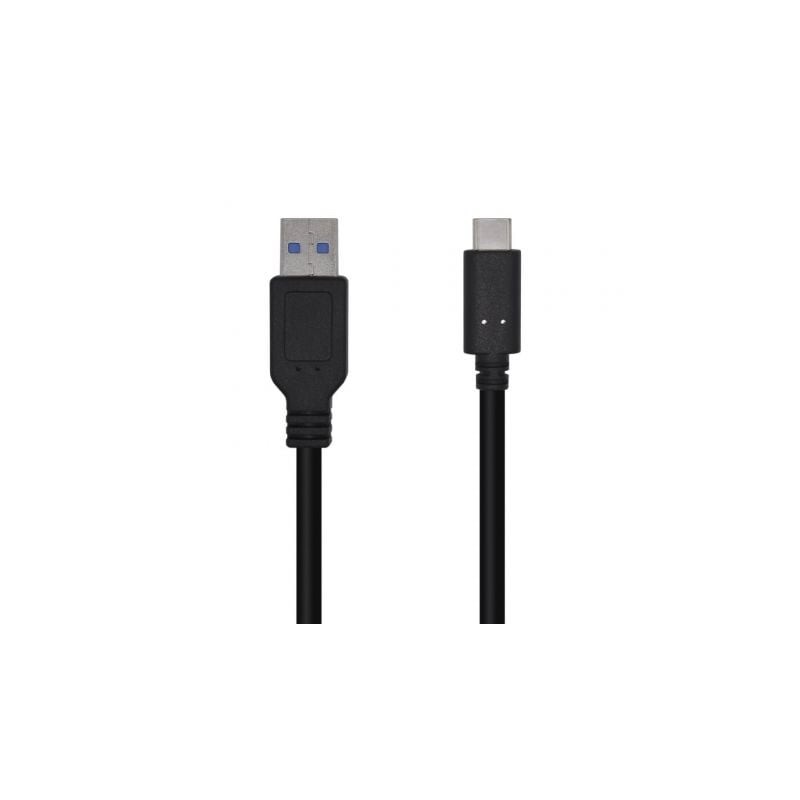 Cable USB 3-1 Aisens A107-0450- USB Tipo-C Macho - USB Macho- 1-5m- Negro