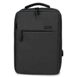 Mochila Subblim Traveller Airpadding Backpack para Portátiles hasta 15-6"- Puerto USB- Gris