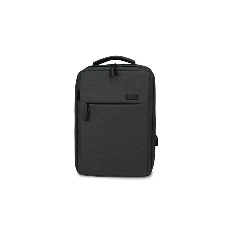 Mochila Subblim Traveller Airpadding Backpack para Portátiles hasta 15-6"- Puerto USB- Gris