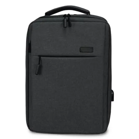 Mochila Subblim Traveller Airpadding Backpack para Portátiles hasta 15-6"- Puerto USB- Gris