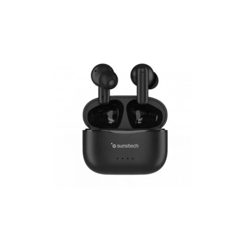 Auriculares Bluetooth Sunstech WAVEPODSBK con estuche de carga- Autonomía 4-5h- Negros