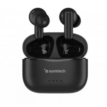 Auriculares Bluetooth Sunstech WAVEPODSBK con estuche de carga- Autonomía 4-5h- Negros