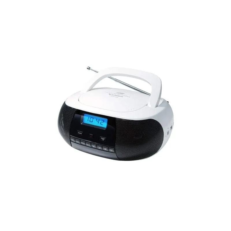 Radio CD Sunstech CRUSM400WT- con Cable- Blanca