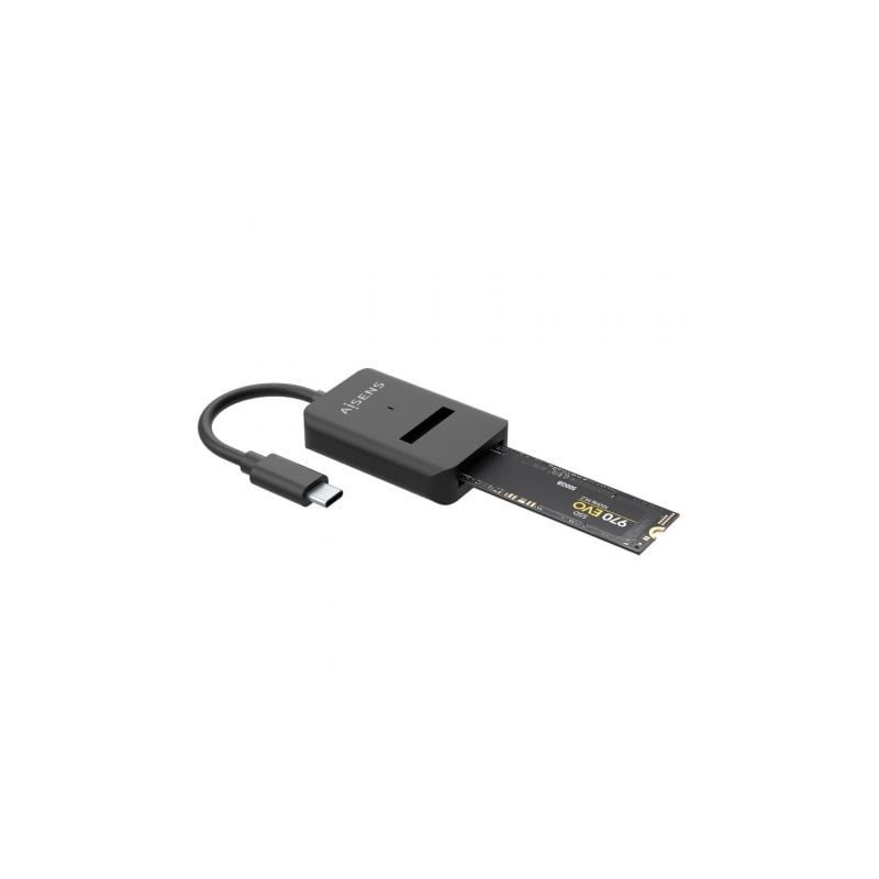 Dock USB Tipo-C para SSD M2 SATA-NVMe NGFF Aisens ASUC-M2D011-BK- Negro