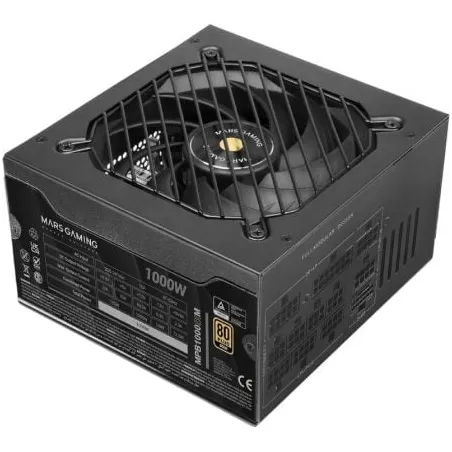 Fuente de Alimentación Mars Gaming MPB1000SIM- 1000W- Ventilador 14cm- ATX 3-1- PCIe 5-1- 80 Plus Gold