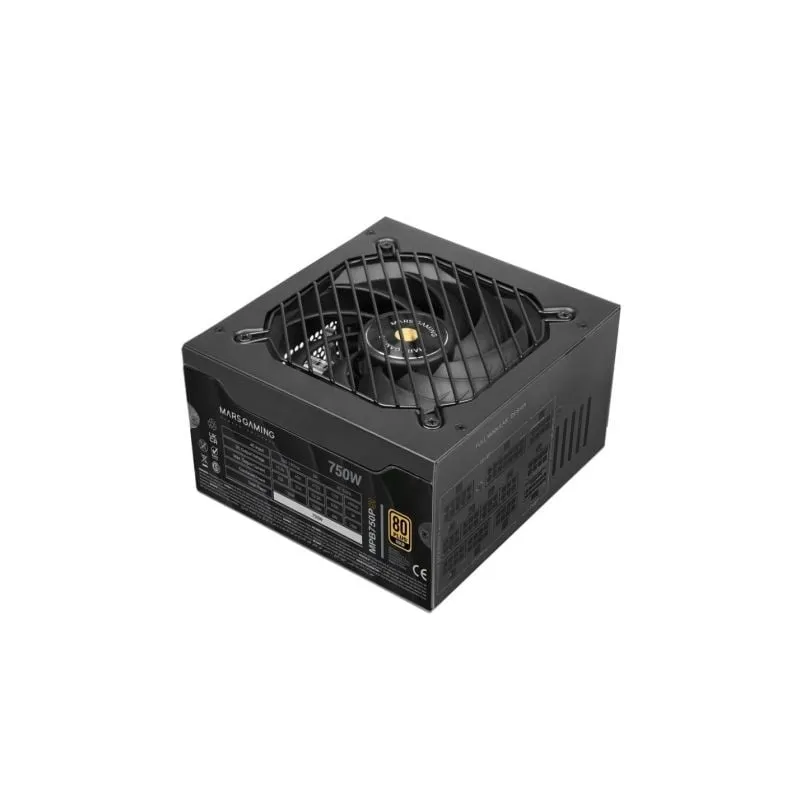 Fuente de Alimentación Mars Gaming MPB750PSI- 750W- Ventilador 14cm- 80 Plus Gold