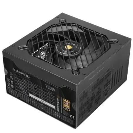 Fuente de Alimentación Mars Gaming MPB750PSI- 750W- Ventilador 14cm- ATX 3-1- PCIe 5-1- 80 Plus Gold