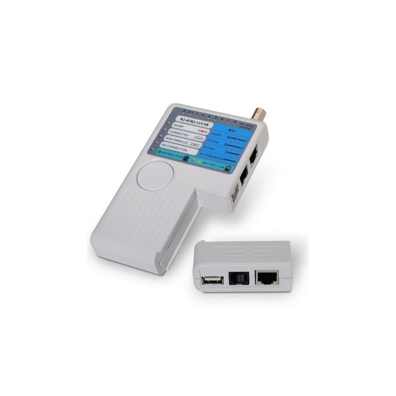 Tester Aisens A142-0313 para RJ11-RJ12-RJ45- USB- Coaxial