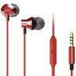 Auriculares Intrauditivos Aiwa ESTM-50RD- con Micrófono- Jack 3-5- Rojo