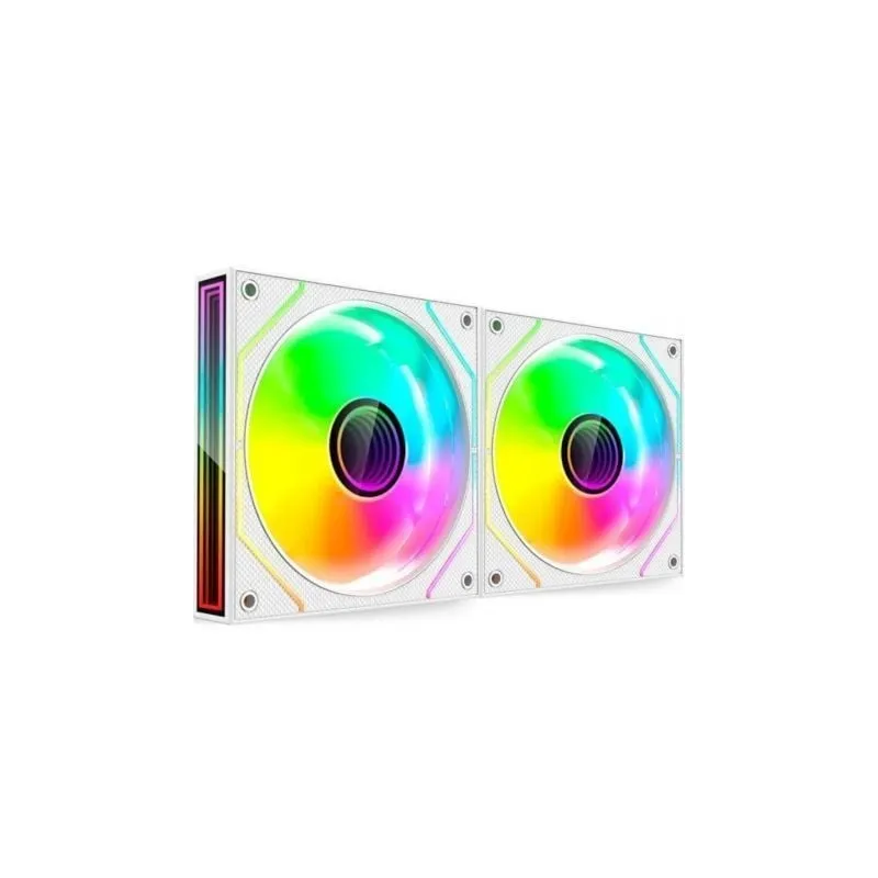 Pack 2 Ventiladores Mars Gaming MF-3DPROX2- 12cm- ARGB- Blancos