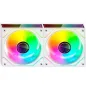 Pack 2 Ventiladores Mars Gaming MF-3DPROX2R- 12cm- ARGB- Blancos
