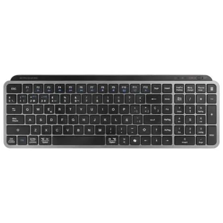 Teclado Compacto Inalámbrico por Bluetooth Mars Gaming MK-SILENKEYS- Negro