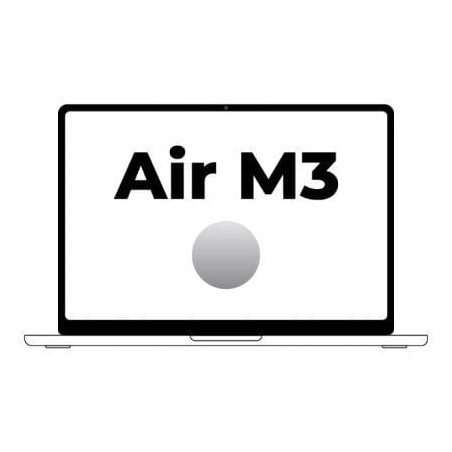 Apple Macbook Air 13,6"- M3 8-Core CPU- 8Gb- 256Gb SSD- 8-Core GPU- Plata