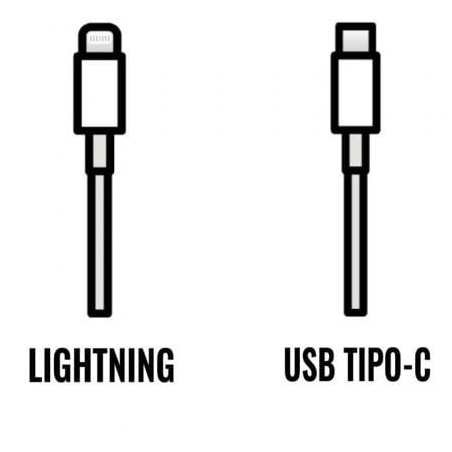 Cable de Carga Apple de conector USB Tipo-C a Lightning- 1m