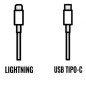 Cable de Carga Apple de conector USB Tipo-C a Lightning- 2m