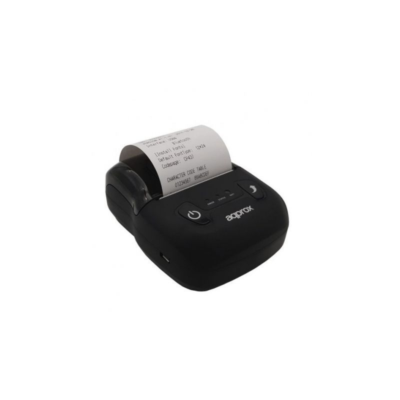 Impresora de Tickets Approx appPOS58PORTABLE+- Térmica- Ancho papel 58mm- USB-Bluetooth- Negra