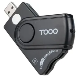 Lector de DNI, Tarjetas Inteligentes, SD y MicroSD TooQ TQR-3012B- USB 2-0- Negro