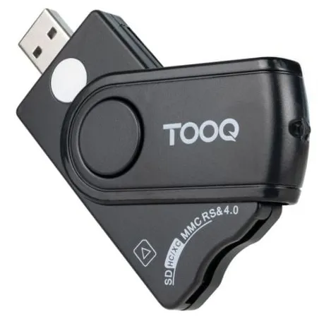 Lector de DNI, Tarjetas Inteligentes, SD y MicroSD TooQ TQR-3012B- USB 2-0- Negro