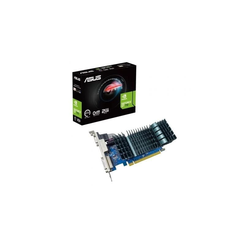 Tarjeta Gráfica Asus GeForce GT 710 EVO- 2GB DDR3- Compatible con Perfil Bajo