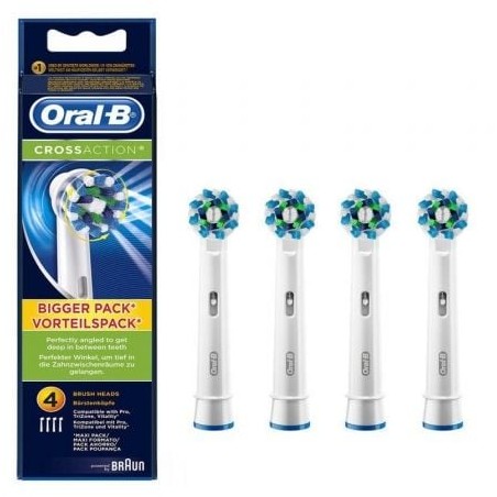 Cabezal de Recambio Braun para cepillo Braun Oral-B Pro Cross Action- Pack 4 uds