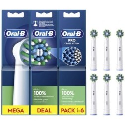 Cabezal de Recambio Braun para cepillo Braun Oral-B Pro Cross Action- Pack 6 uds