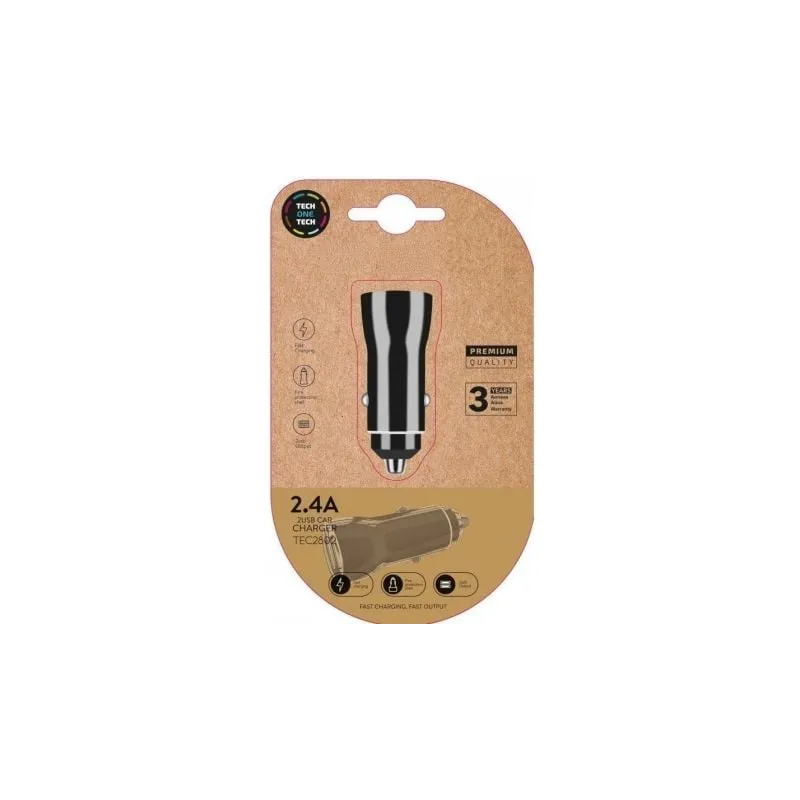 Cargador de Coche Tech One Tech TEC2802- 2xUSB- 12W
