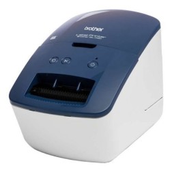 Impresora de Etiquetas Brother QL-600B- Térmica- Ancho etiqueta 62mm- USB- Azul y Blanca