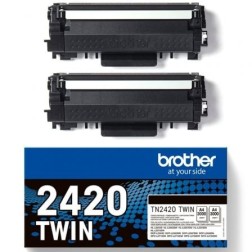 Tóner Original Brother TN2420TWIN Multipack XL Alta Capacidad- 2x Negro
