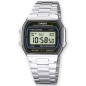 Reloj Digital Casio Vintage Iconic A164WA-1VES- 37mm- Negro y Plata