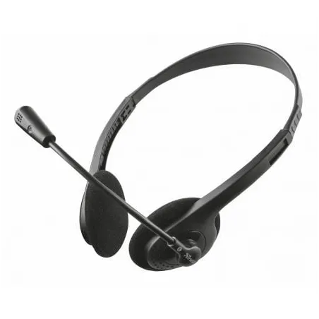 Auriculares Trust Primo Chat- con Micrófono- Jack 3-5- Negros