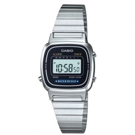 Reloj Digital Casio Vintage Mini LA670WEA-1EF- 30mm- Plata y Negro