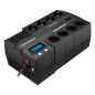 SAI Línea Interactiva Cyberpower BR1200ELCD- 1200VA-720W- 8 Salidas- Formato Bloque