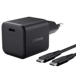 Cargador de Pared GaN Trust Gaming GXT 1258 Switch 2- 1xUSB Tipo-C- Incluye Cable USB Tipo-C- 65W