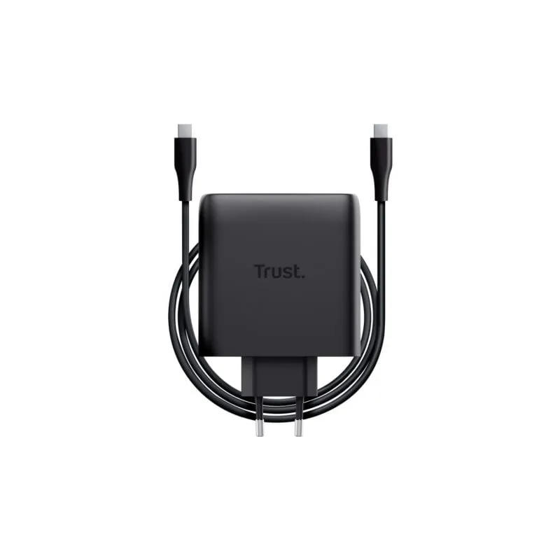 Cargador de Pared GaN Trust Maxo 100W- 2xUSB Tipo-C-Incluye Cable USB Tipo-C- 100W