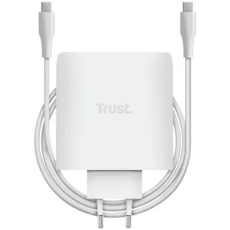 Cargador de Pared GaN Trust Maxo 100W- 2xUSB Tipo-C- Incluye Cable USB Tipo-C- 100W