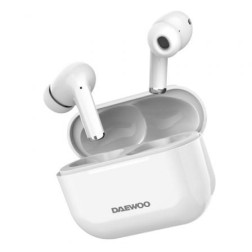 Auriculares Bluetooth Daewoo DW2002 con estuche de carga- Autonomía 6h- Blancos
