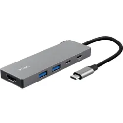 Docking USB Tipo-C Trust Dalyx- 2xUSB- 1xHDMI 4K- 2xUSB Tipo-C- Gris
