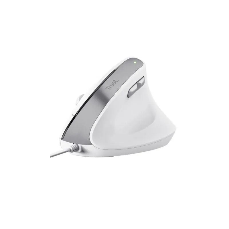 Ratón Vertical Trust Bayo II- Hasta 2400 DPI- Blanco
