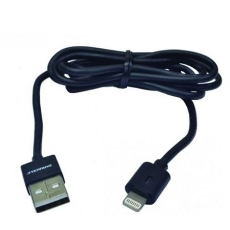 Cable USB Lightning Duracell USB5012A- USB Macho - Lightning Macho- 1m- Negro