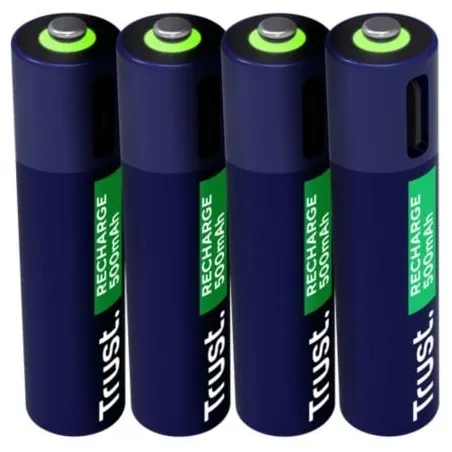 Pack de 4 Pilas AAA Trust 25671- Recargables