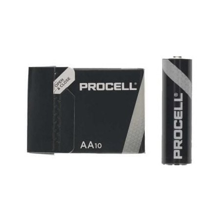 Pack de 10 Pilas AA LR6 Duracell PROCELL ID1500IPX10- 1-5V- Alcalinas