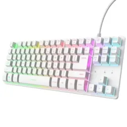 Teclado Gaming Trust Gaming GXT 833 Thado TKL 25896- Blanco