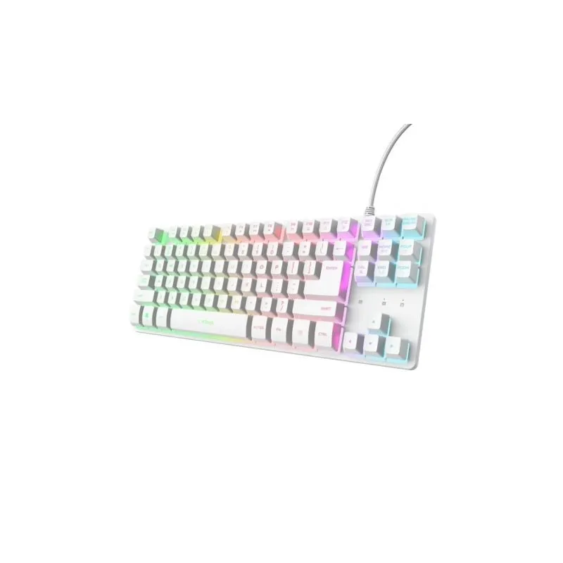 Teclado Gaming Trust Gaming GXT 833 Thado TKL 25896- Blanco