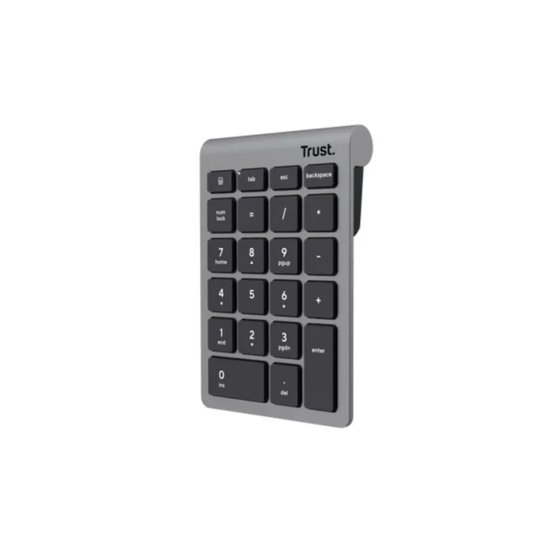 Teclado Numérico Inalámbrico Trust Xalas Wireless- Plata